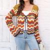 Women's Fall and Winter Wavy Patchwork Striped Sweater