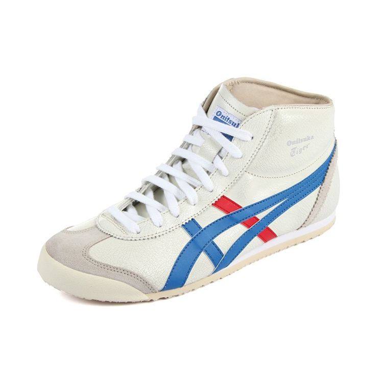 ONITSUKA TIGER Кроссовки унисекс Mexico Mid Runner бело-синие-красные DL409-0142