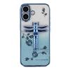 KADEM For iPhone 17 Case Dragonfly Kickstand TPU Flowers Glitter Phone Cover
