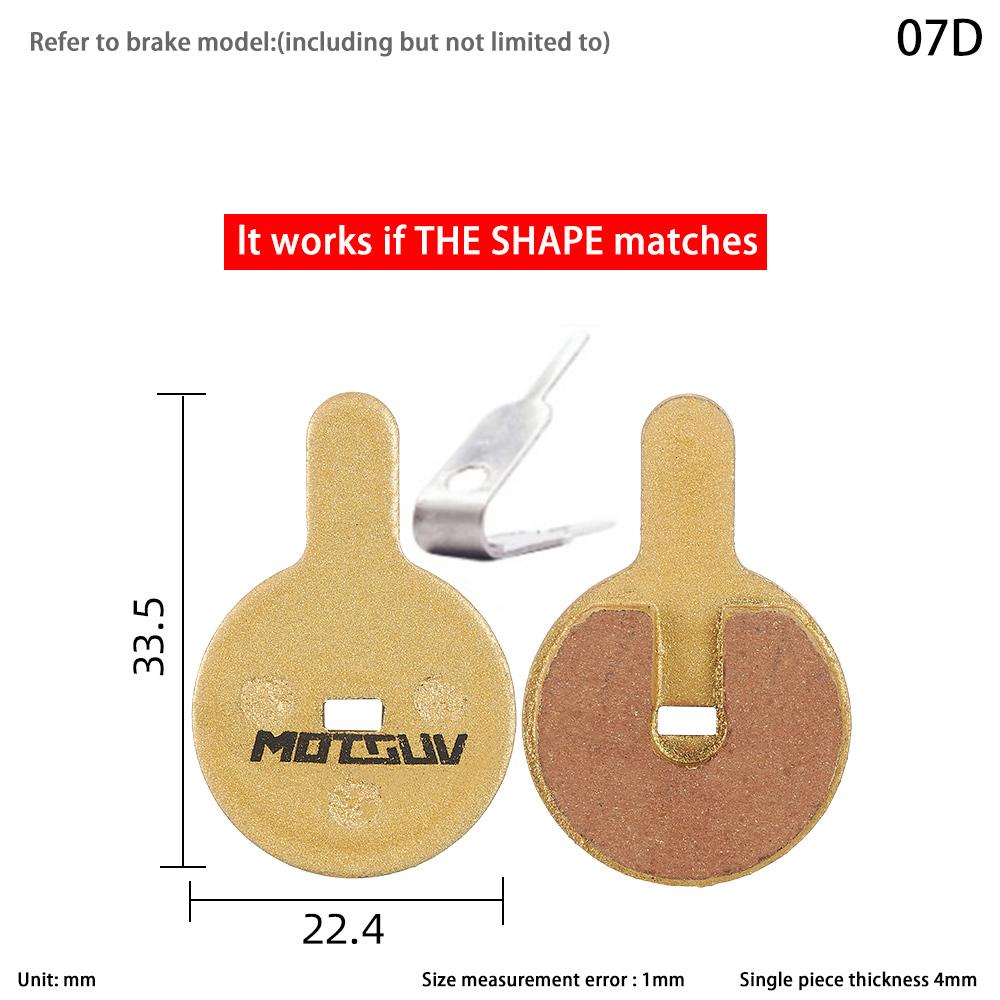 10 Pairs (20 Pieces) Copper Base Bike Brake Pads for Shimano SRAM Avid Hayes Magura Bicycle Accessories