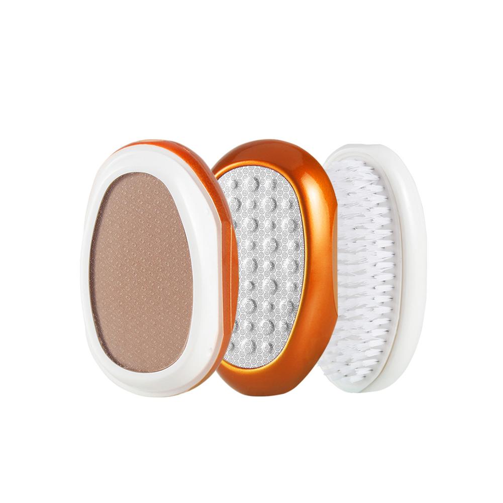 3-в-1 шлифовальная машинка для ног из нержавеющей стали, отшелушивающая пилка для ног, моющаяся, прочная, ручная, домашний инструмент для ухода за ногами