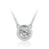 D Color 100% 925 Sterling Silver 1 Carat Moissanite Pendant Necklace Sparkling Engagement Wedding Party Fine Jewelry