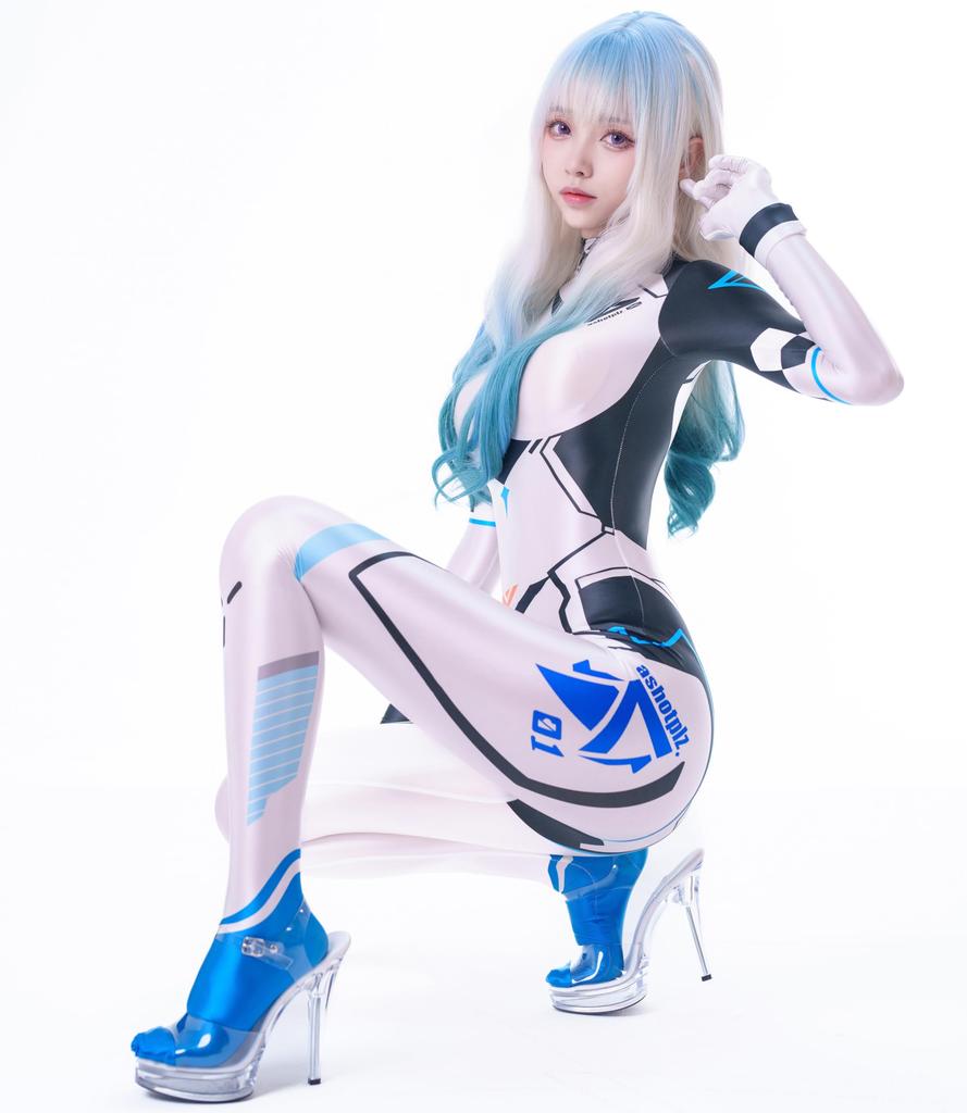 Сексуальные колготки на все тело с гладкой и блестящей спиной, танцевальные колготки для косплея LOST-G, перчатки, молния, (Размер L, БЕЛЫЙ)