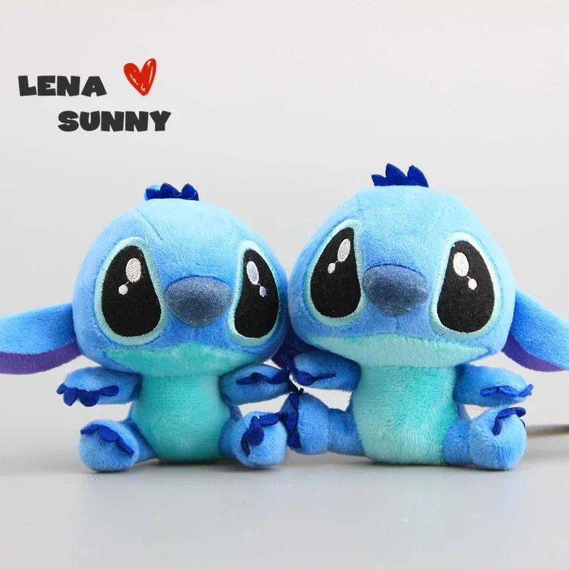 10Pcs/Lot Adorable Cartoon Lilo plus Stitches Tiny Pendant Plush Toy4 10CM Cute And Charming Plush Keychain Children Best Chirstmas Present Playthings