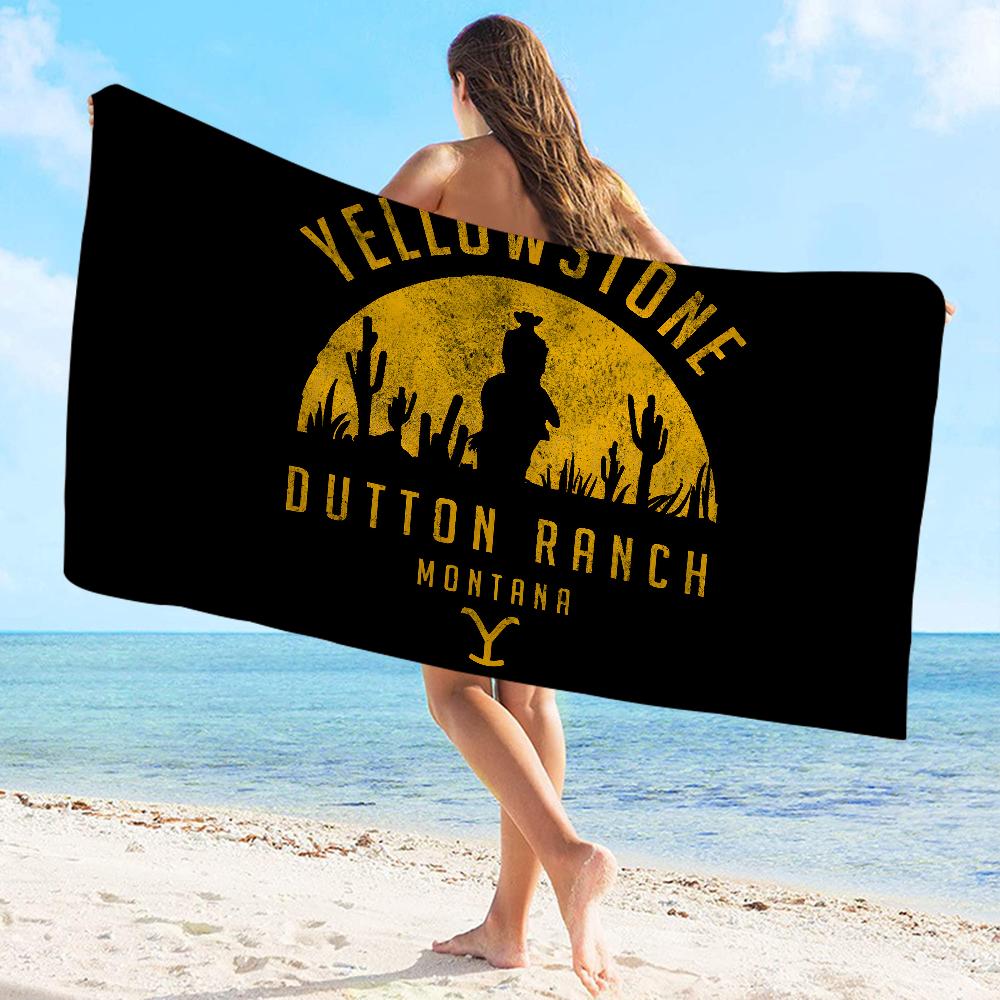Yellowstone Dutton Towel Microfiber Beach Towel Absorbent Quick dry Soft Yoga Swimming Resort Mountain Climbing Towel