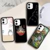 Japan Anime Cartoon Totoro Phone Case for iPhone 11 12 13 14 Pro Max Mini XR XS SE 2020 6S 7 8 Plus Samsung Galaxy S21 S22 Cover