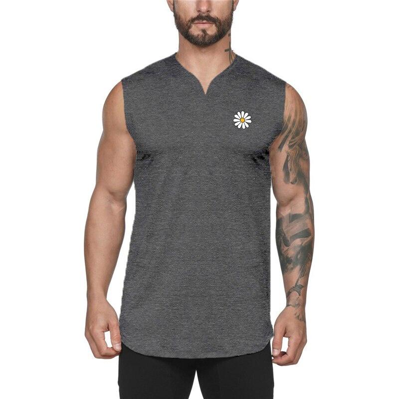 Bodybuilding Fashion V-neck Tank Top Men Gyms Jogging-clothing Stringer Fitness Gyms Shirt Muscleguys Workout Vest
