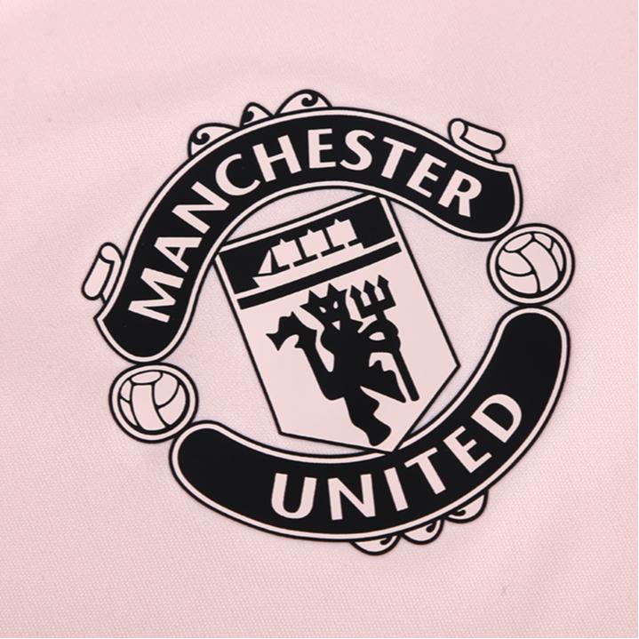 Adidas Футбольный трикотаж с коротким рукавом и принтом алфавита, сезон 22-23, мужские футболки «Манчестер Юнайтед», ледяно-розовый HT4293