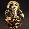 Solid Brass Tibetan Vajra Dorje Ritual Staff Handheld Ornament Buddha Statue Decorative Figurine