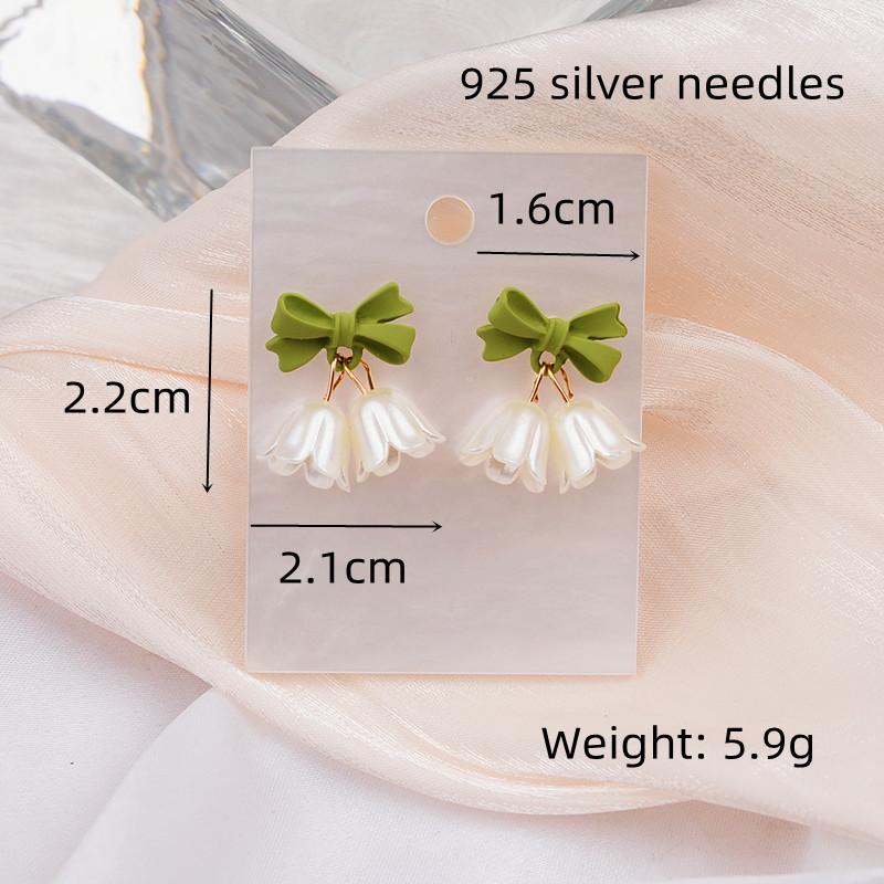 Эстетизм Литература Серьги-капельки Маленькая Чистая Свежая Милая Девушка Цветок Ландыша Серьги Студенты Элегантные Нежные Серьги