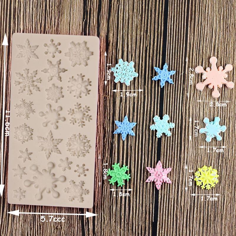 Christmas Snowflake Pattern Silicone Mold Chocolate Cake Baking Non-Stick