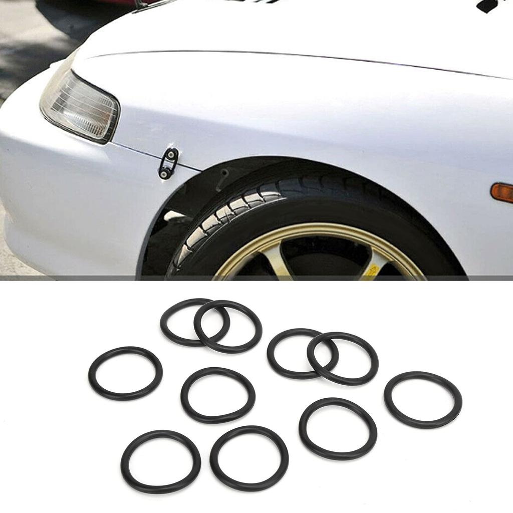 10 Pcs Car Bumper Fender Quick Release Fastener Rubber O-Ring Gasket