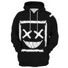 XOXO Pattern Мода Дьявол Улыбающееся Лицо 3D Печать Толстовка Мужская Мода Повседневный Забавный Пуловер Хип-Хоп Толстовка