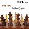 Handcrafted Rosewood Unique Chess Board Set Foldable Secure Storage for Magnetic Pieces with Extra Queens Chess Set for 2 Players Kids and Adults