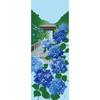 Hamamonyo Illustrated Hand Towel Hydrangea Story Blue