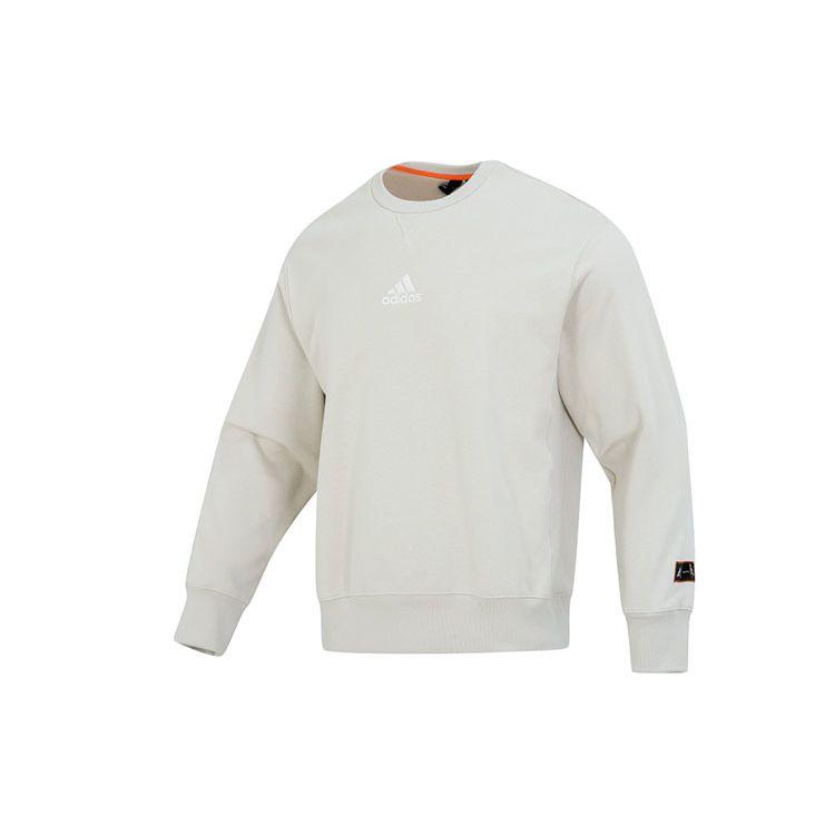 Adidas Abstract Pattern Print Sports Casual Sweatshirt Men Tops Off-White IK7685