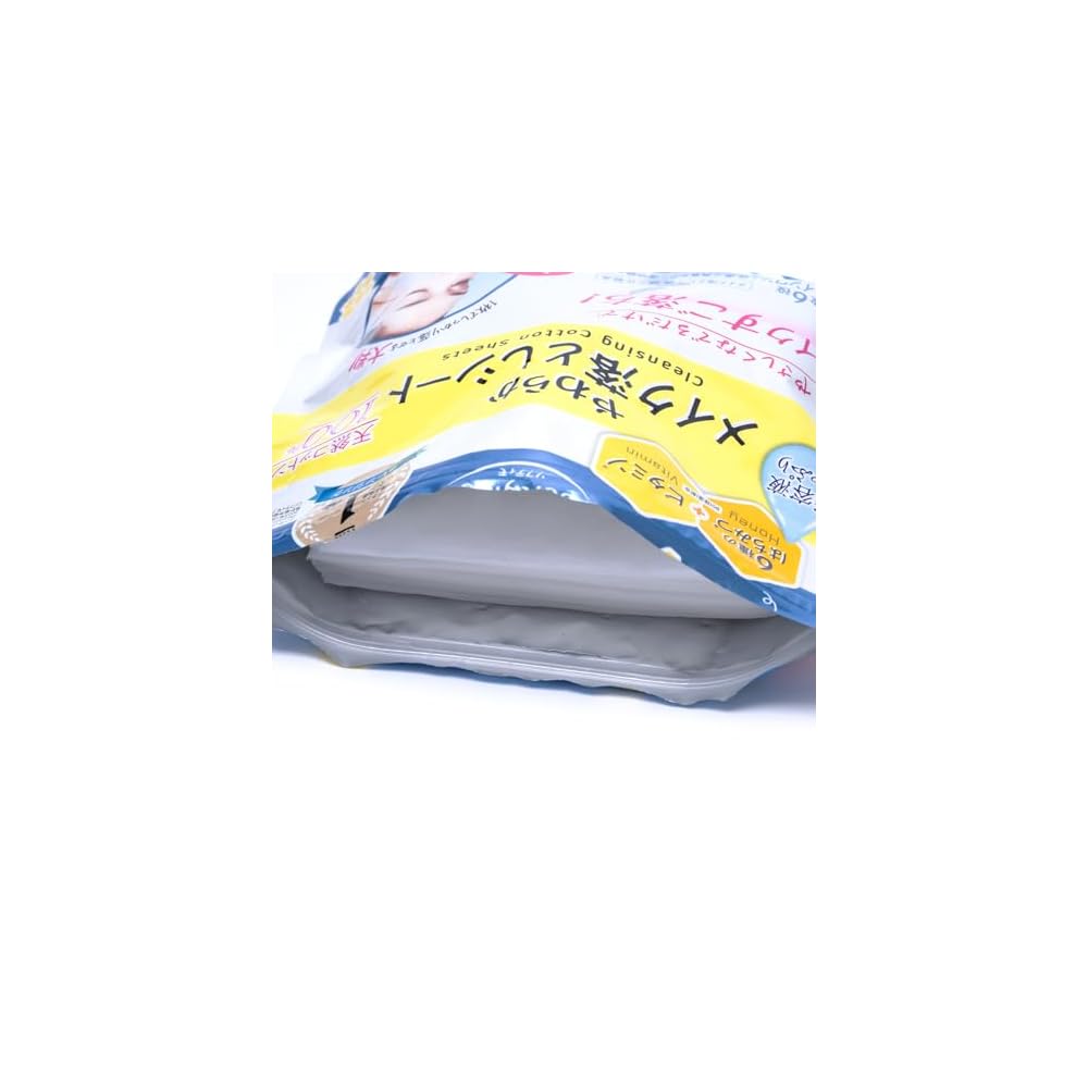 Softymo KOSE Cleansing Natural Cotton Sheets, Large Size, 80 Sheets, Cleansing Sheets for Pore