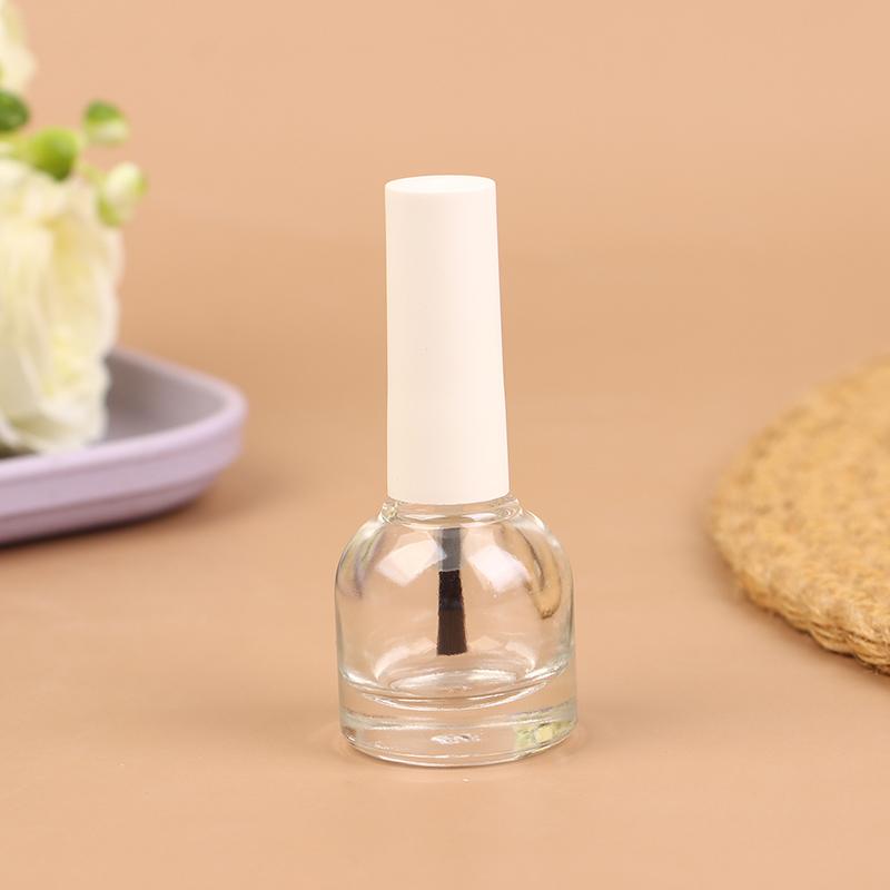 10/15 мл Пустая прозрачная стеклянная бутылочка для лака для ногтей Пустая с крышкой и кисточкой Косметические контейнеры Стеклянные бутылочки для ногтей с кисточкой