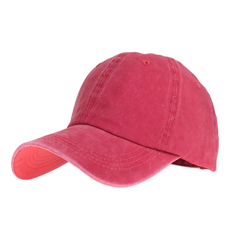 Washed and Made Old Light Board Baseball Cap Solid Color Cap Female Couple Men's and Women's Pure Cotton Light Board Sun Hat