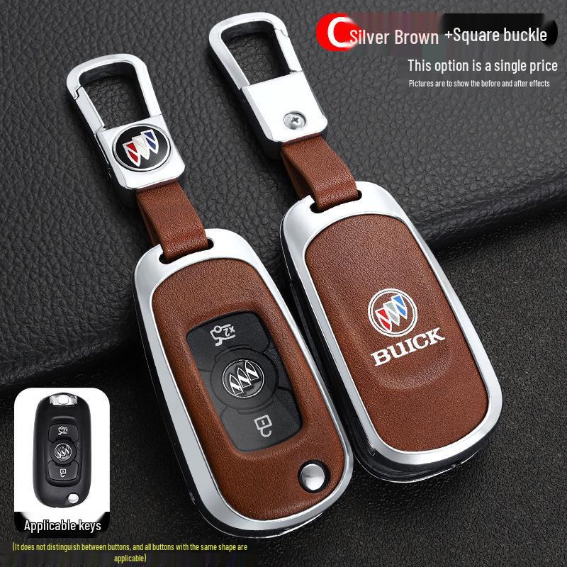 Buick Verano GS 16-17 Leather Key Cover with Metal Buckle
