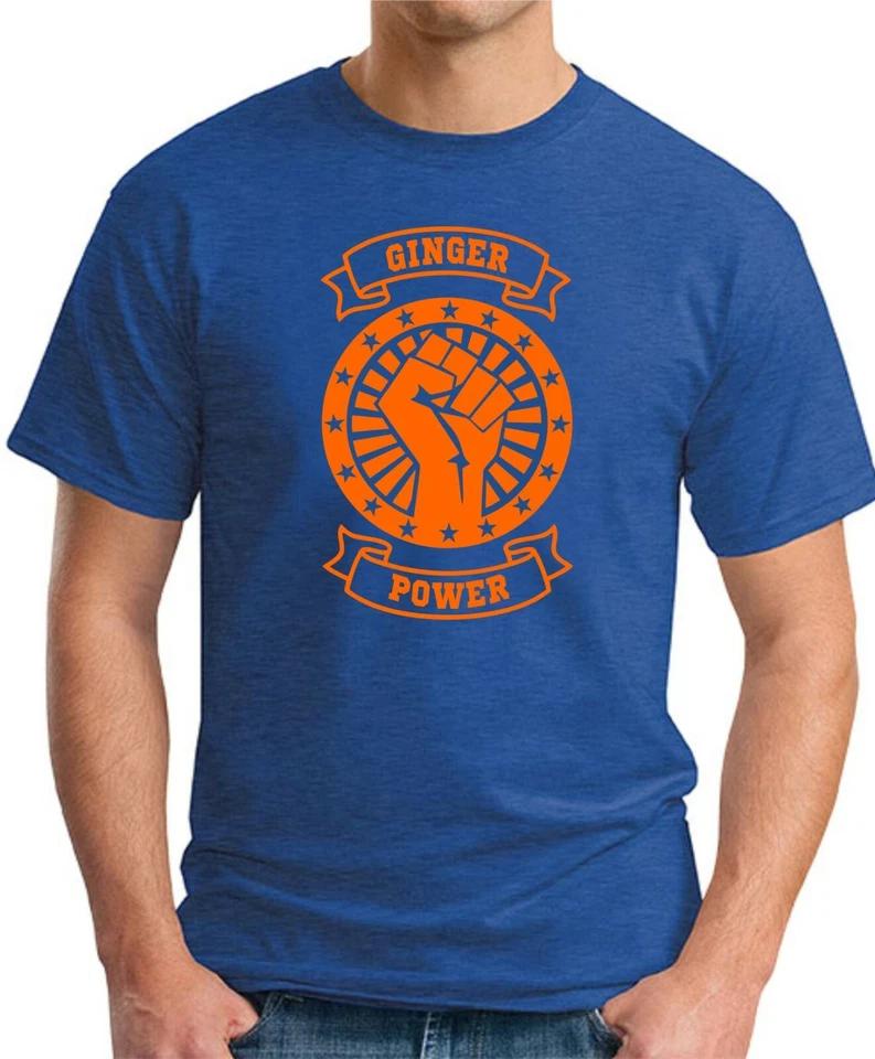 GINGER POWER T-SHIRT > Funny Slogan Comedy Novelty Geeky Redhead Gift Top 1