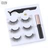 3 Pairs Eye Makeup Magnet Lashes Magnetic False Eyelashes Liqiud Eyeliner Beauty Kit Mink Eyelash