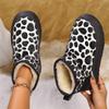 Fashion Cow Pattern Snow Boots, Short Thick Soles Anti-cold, Plus Velvet, Thickened Non-slip Women Shoes Comfortable Not Tiring for Feet