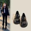 Small Leather Shoes Women'S British Style Thick Heel Single Shoes Women'S Platform Loafers Korean Version Of Student Women'S Shoes Versatile