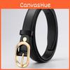 Women Minimalist Fashion Belt With Metal Pin Buckle For Business Leisure And