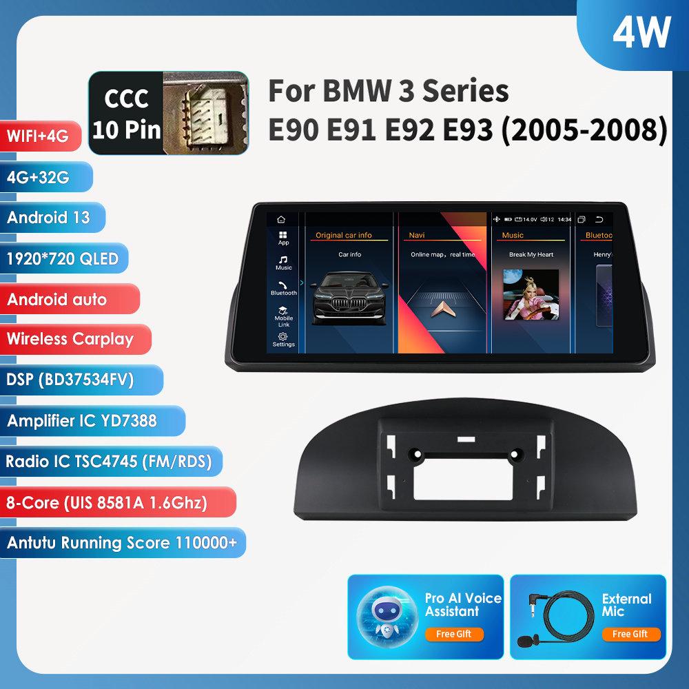 OSSURET Для BMW 3 серии E90 E91 E92 E93(2005-2008)CCC с интеллектуальными системами автомобиля, поддержка беспроводной Carplay Android Auto BT WIFI GPS 4G GPS Stereo