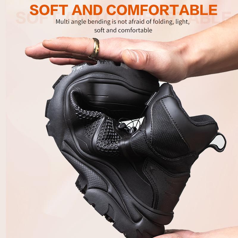 Waterproof Safety Sneaker For Men Work Shoes High Breathable Safety Shoes Man Anti Puncture Industrial Indestructible Work Shoes