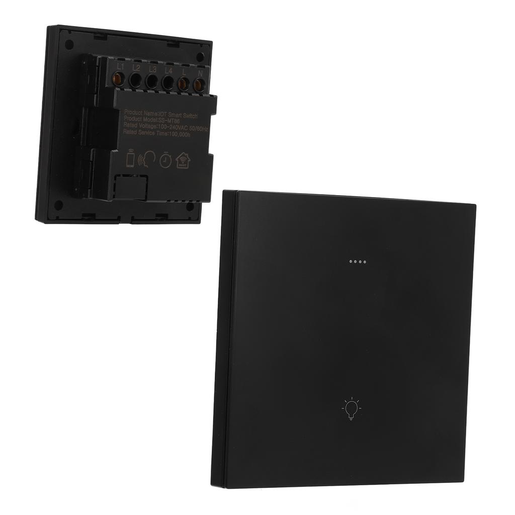 Умный выключатель света с голосовым управлением по времени через приложение для телефона, управление ABS ПК для TUYA ZigBee AC 100?240 ВЧерный