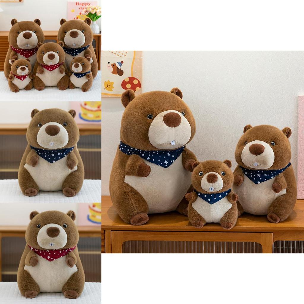 Marmota Plush Doll With Pp Cotton Filling For Sleeping And Gift Giving