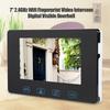 7"2.4GHz отпечатков пальцев видео проводная камера дверной звонок интерком цифровой видимый дверной телефон