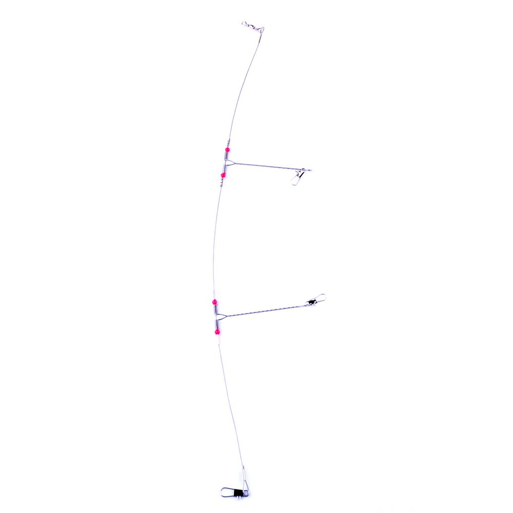 Steel String Rolling Swivels Safety Snaps Leader Trace With Snap Rope Wire Fishing Wire Line