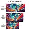 Planets And Astronauts Mouse Pad Desk Mat With Stitched Edge Nonslip Gaming Mats Pc Accessories Keyboard Long Desk Pads Mauspad