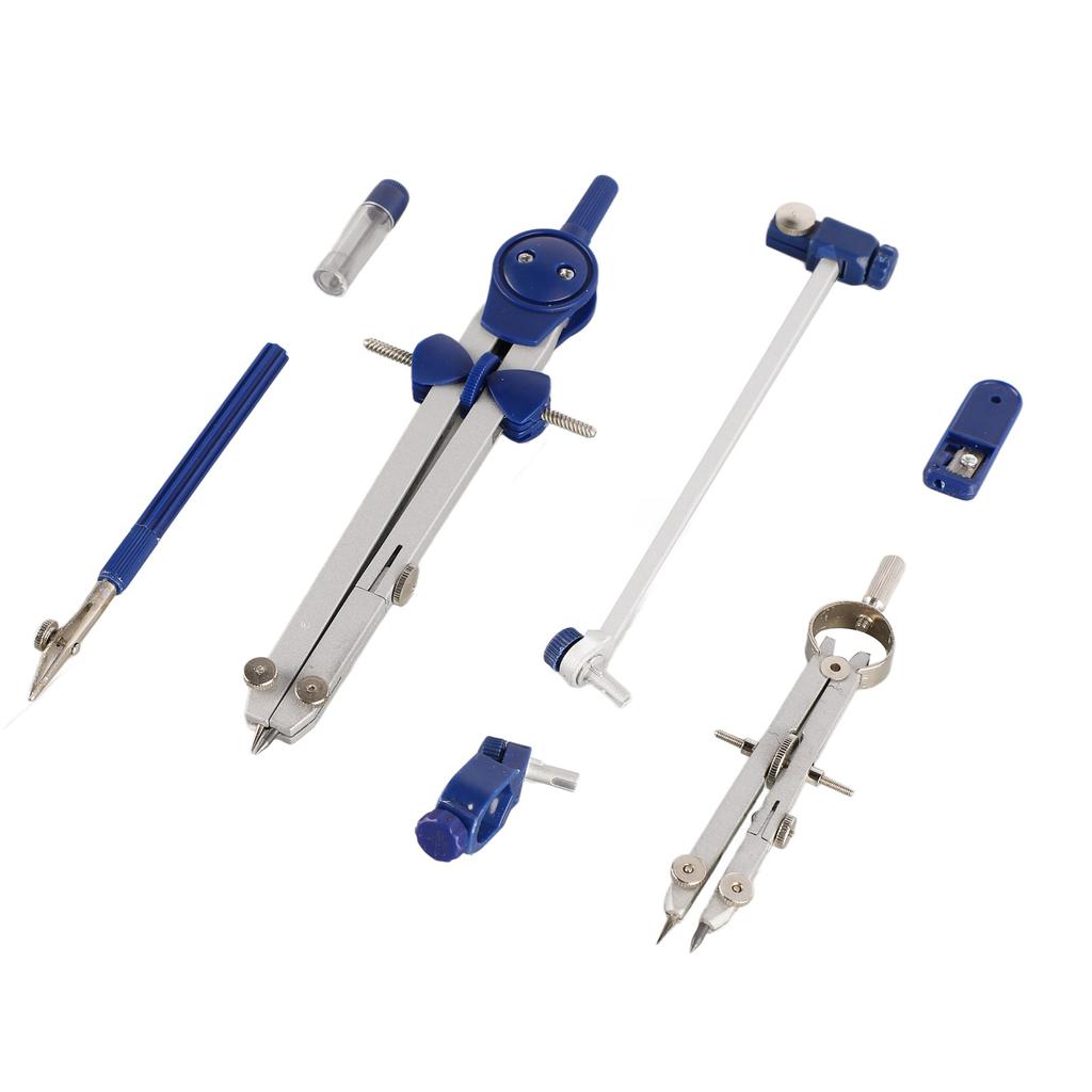 Compass Geometry Set Extensible Zinc Alloy Shatterproof Box Packed Math Compass Set for Offi