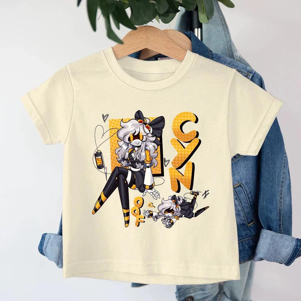 Anime Murder Drones Print T-shirt Girl Boy Summer O-Neck Short Sleeve Casual Tops Uzi And Z Cartoon T Shirt Children's Clothing