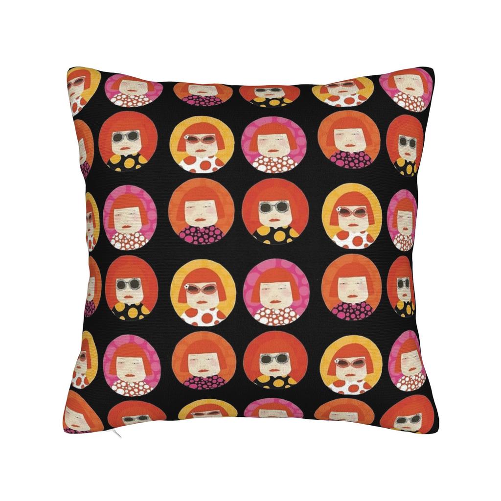 Yayoi K-Kusama Pillowcase Soft Fabric Cushion Cover Decorations Pillow Case Cover Home Square 40X40Cm