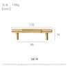 Brass Stripe Furniture Handles Modern Brass Grey Wardrobe Dresser Cupboard Cabinet Drawer Shoe Box Wine Bar Pulls Knobs