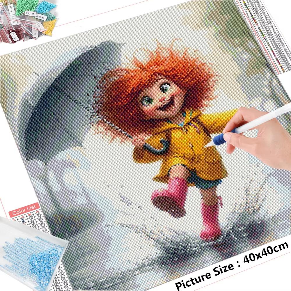 Алмазная вышивка Девочка Мальчик Мозаика Вышивка крестом Полный набор Живопись Портрет Полная Квадратная Круглая Декорация Стена