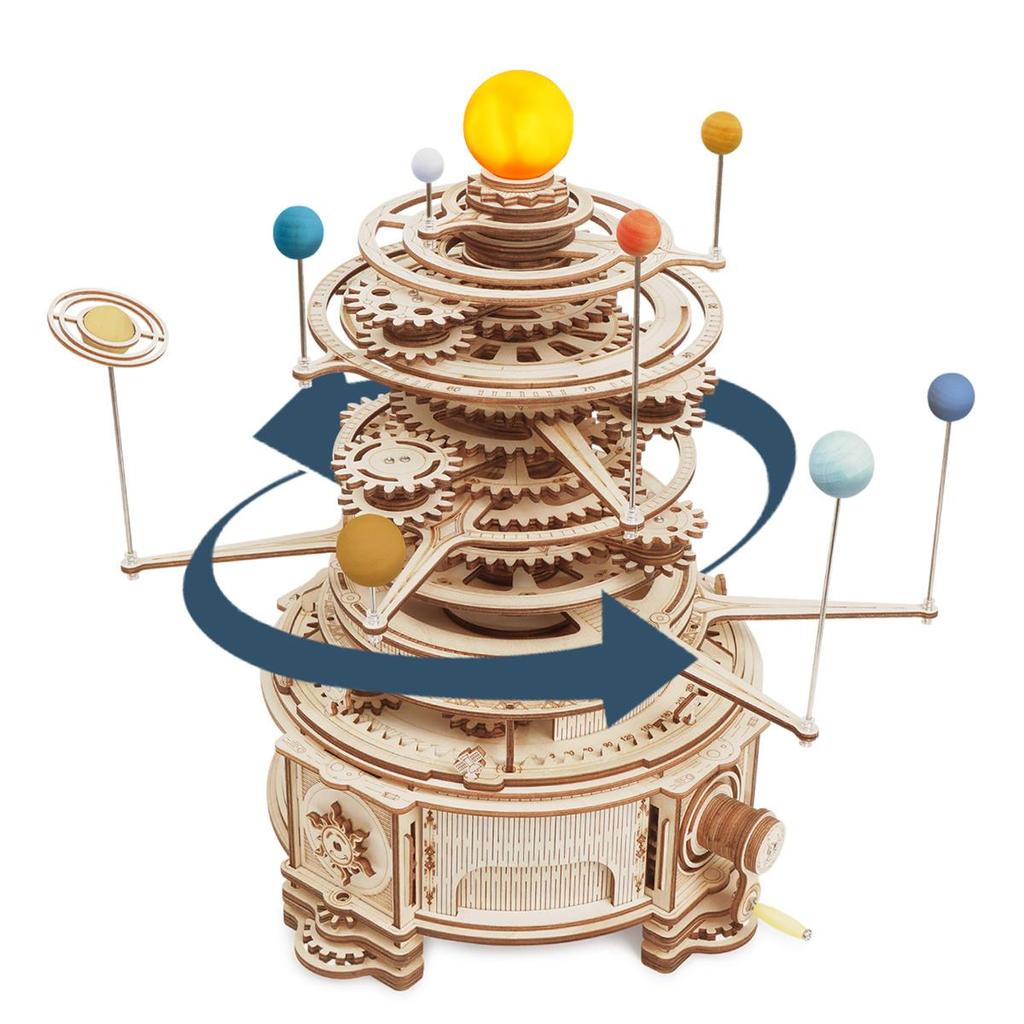 Robotime ROKR Curious Discovery Series 3D Wooden Puzzle Games Assembly Telescope Orrery Model Buliding Kits Toys Gift ST