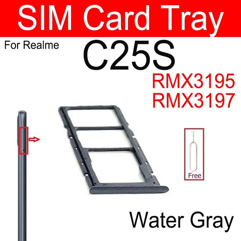 Лоток для SIM-карты для Realme C20 C20A C21 C25 C21Y C25Y C25S, двойной слот для SIM-карты, держатель адаптера, запасные части