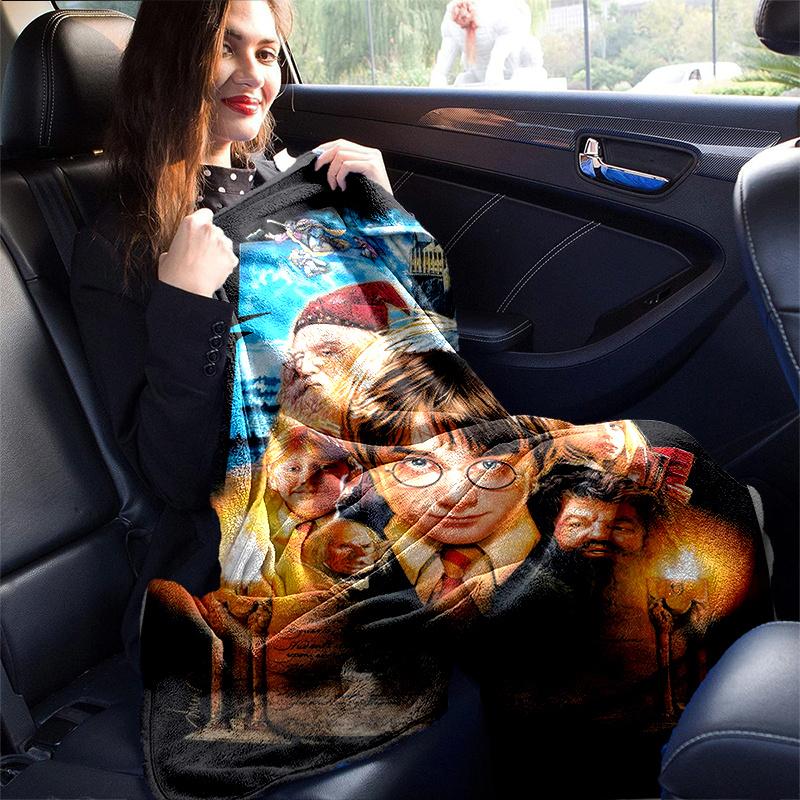 Harry Potter and the Sorcerer's Stone Movie Poster PrintPrint Blanket, Soft Blanket For Sofa Office Bed And Travelling Daughter Birthday Gif