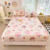 Pure Cotton Bedsheets Skin-friendly Fitted Sheet Cartoon Style Bed Linen Queen Size Bed Cover Sabanas (Pillowcase Need Order)