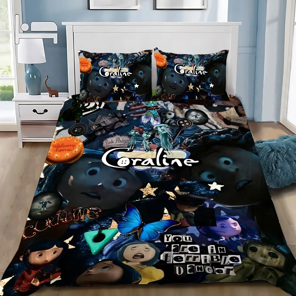 C-коралиновое пододеяльник наволочка домашний постельный набор для детей и взрослых украшение спальни подарок односпальный двуспальный большой