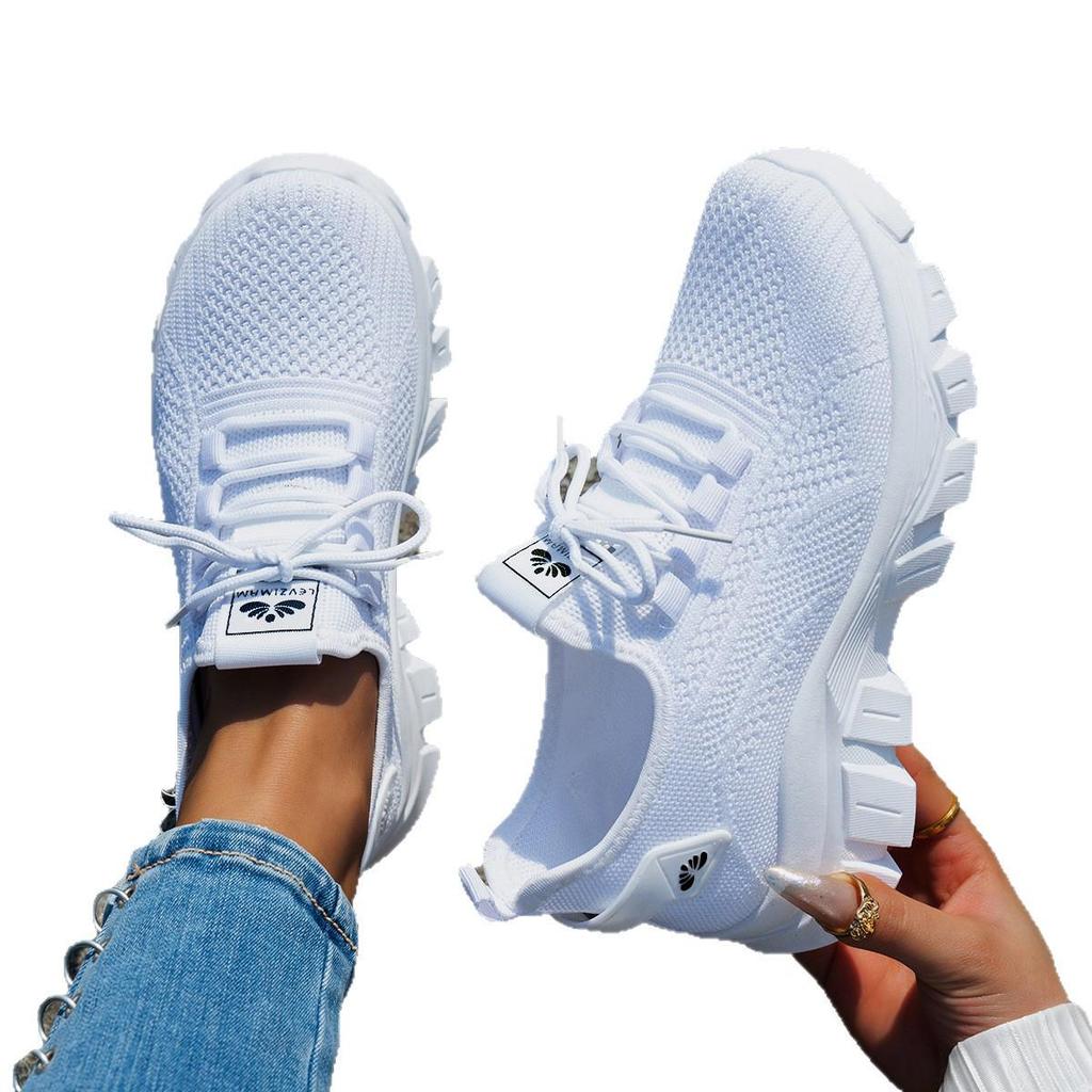 Стильные женские кроссовки Flyknit - Коллекция Осень 2025, Легкие, Дышащие, Большие размеры