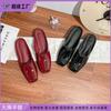 2025 French Single Shoes Women's Rear Empty Light Luxury Flat-soled Muller Shoes Women's Fashion Bag Head Cool Slippers Women's Summer Versatile