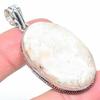 Natural Fantastic Orange Scolecite Stone 925 Sterling Silver Pendant 2.17" Z2l75