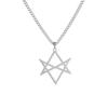 Thelema Unicursal Hexagram Symbol Stainless Steel Necklace For Men Vintage Religion Talisman Amulet Jewelry
